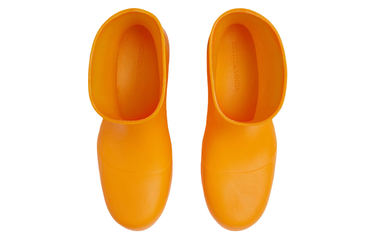 Bottega Veneta Puddle Ankle Boots Tangerine