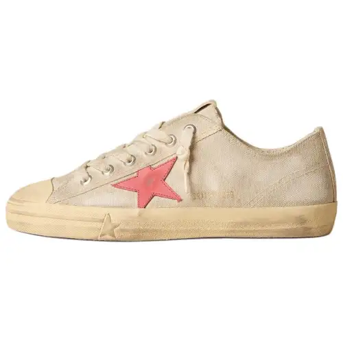 Golden Goose V Star Canvas Shoes Men's Light Gray