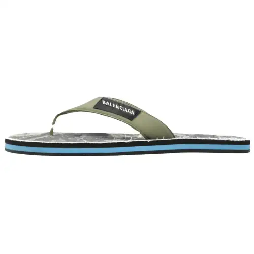 Balenciaga Flip Flops Men's Green
