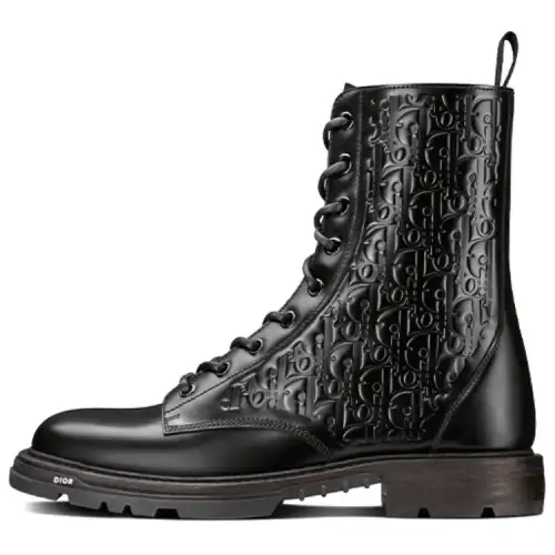 DIOR Explorer 2 Boots Black DIOR Oblique Embossed