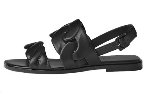 HERMES Grace One Strap Sandals Women's Black