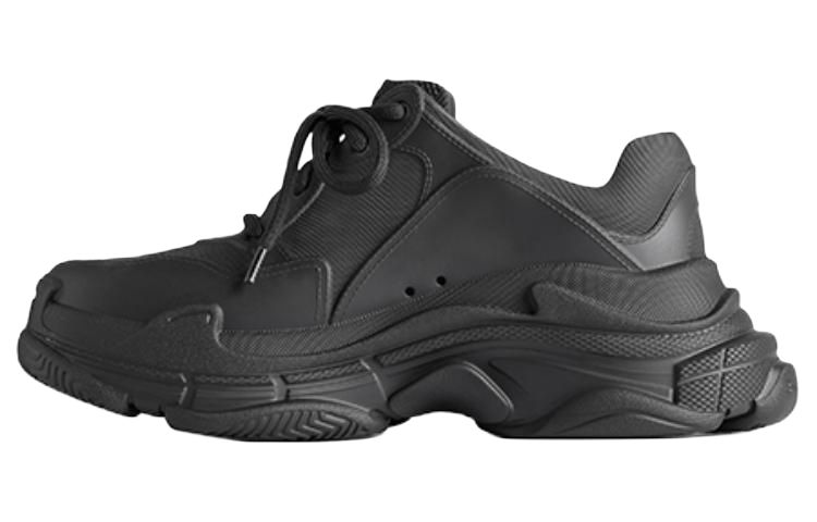 Balenciaga Triple S Rubber Low top Casual Shoes Women's Black