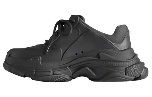 Balenciaga Triple S Rubber Low top Casual Shoes Women's Black