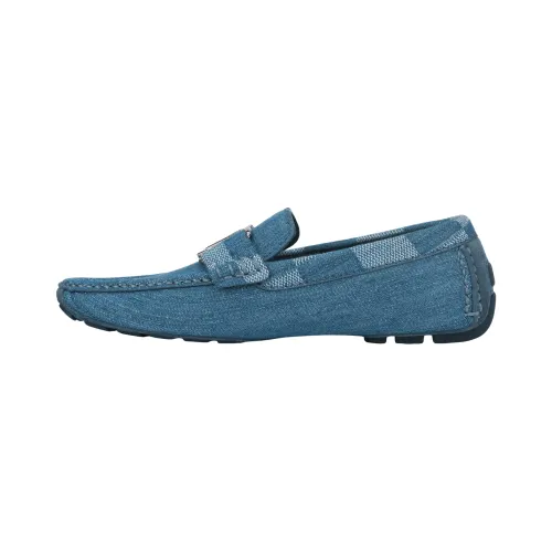 LOUIS VUITTON Monte Carlo Fabric Casual Shoes Men's Blue