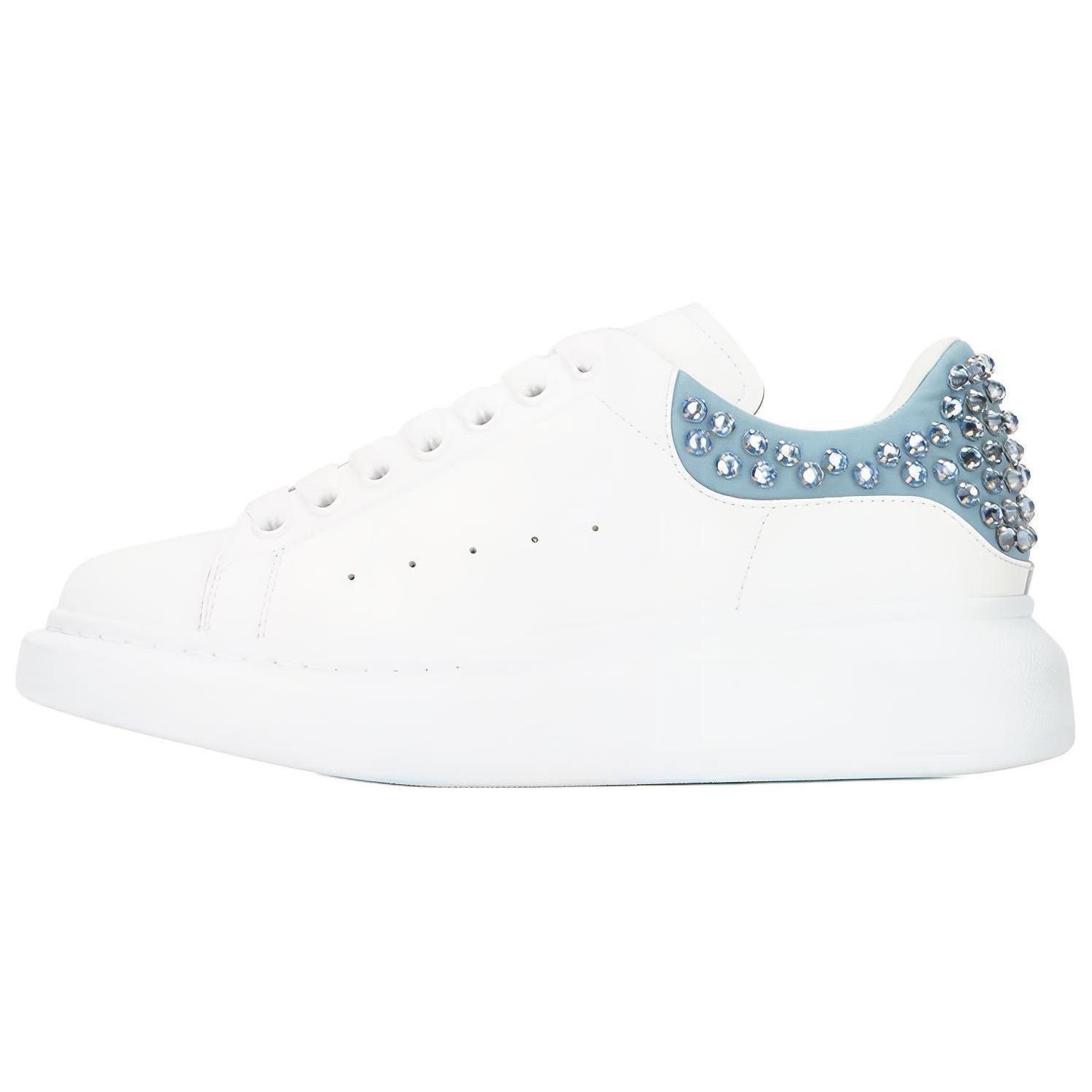 Женские кеды Alexander McQueen Court (бело-голубые)