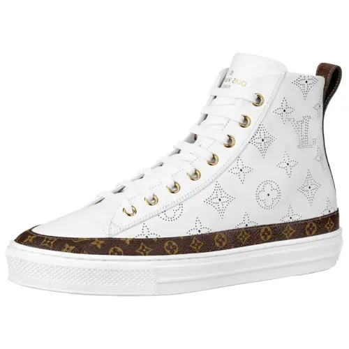 LOUIS VUITTON Stellar Ankle Sneakers 'White Black Sketch Monogram' Women's