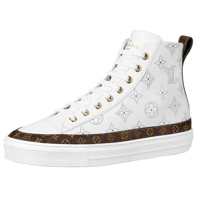 LOUIS VUITTON Stellar Ankle Sneakers 'White Black Sketch Monogram' Women's