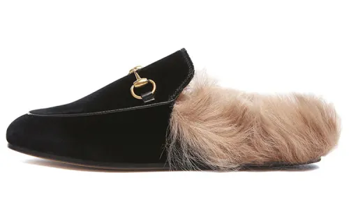 GUCCI Closed Toe Slippers Women's Black
