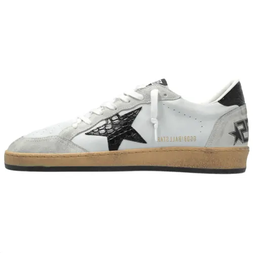 Golden Goose Ball Star Leather Low top Skateboard Shoes Men's White