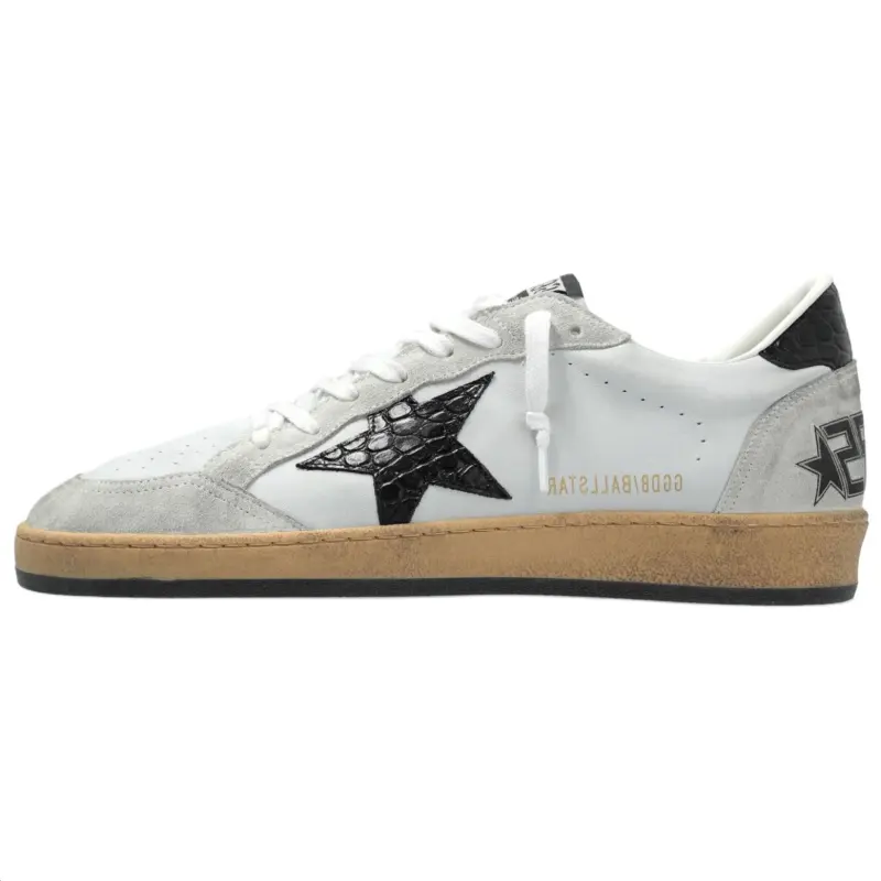 Golden Goose Ball Star Leather Low top Skateboard Shoes Men's White