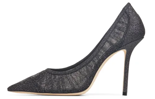 Jimmy Choo LOVE Slim Heel High Heels 10cm Women's Black