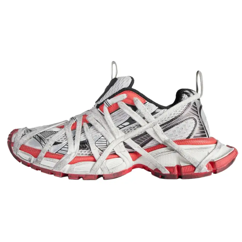 Balenciaga 3XL EXTREME LACE Low top Chunky Sneakers Men's Red