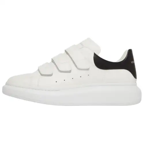 Alexander McQueen Oversized Triple Strap Sneaker 'White Black' Women's