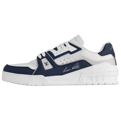 LOUIS VUITTON Trainer Low top Skateboard Shoes Unisex Blue White 37th America's Cup Limited Edition Collaboration