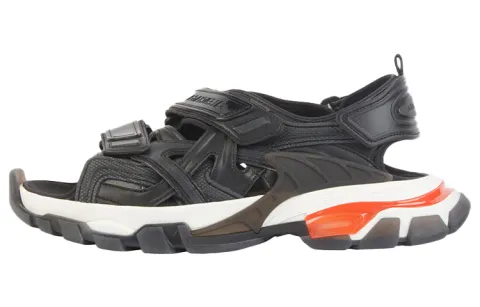 Balenciaga Track Sandals 'Clearsole Black Red'