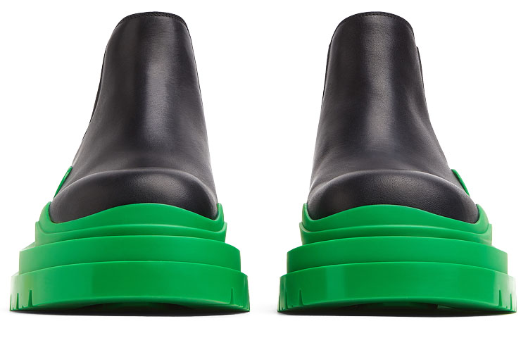 Bottega Veneta Tire Boot Mid Black Grass