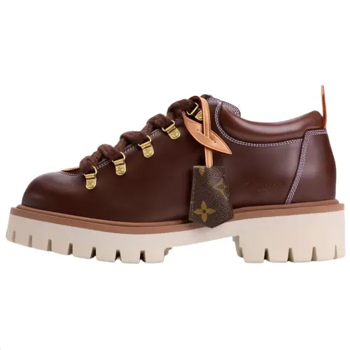 LOUIS VUITTON Nigo Collaboration REMIX FW25 Calfskin Casual Shoes Men's Dark Brown