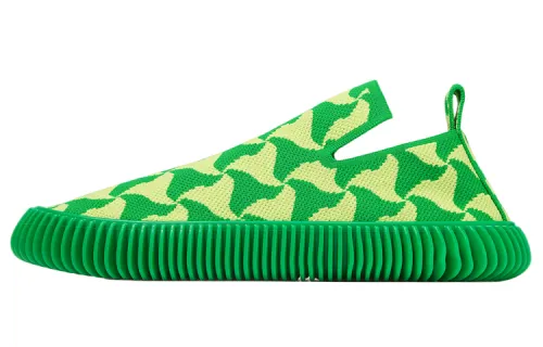Bottega Veneta Fabric Stylish Skateboarding Shoes Men's Green