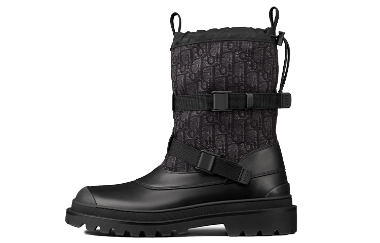 DIOR Explorer Leather Ankle Boots Men's Black