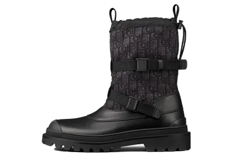 DIOR Explorer Leather Ankle Boots Men's Black