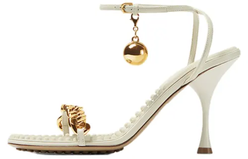 Bottega Veneta Dot One Strap Sandals Women's White