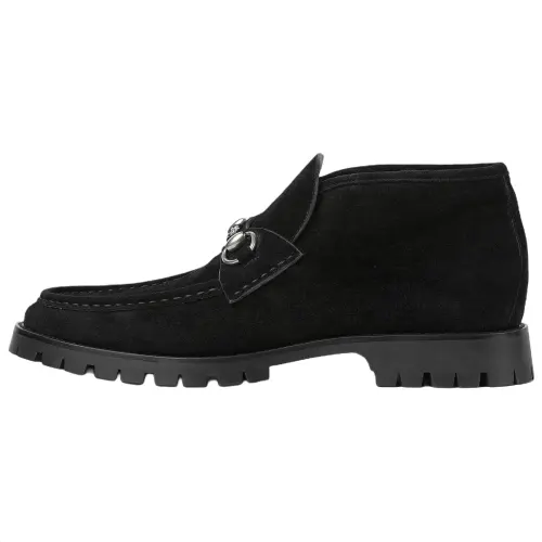 GUCCI Horsebit Ankle Boots 3.2cm Men's Black