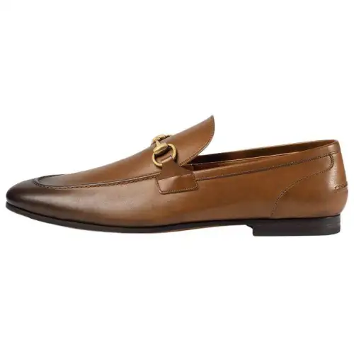 GUCCI Jordaan Leather Loafers