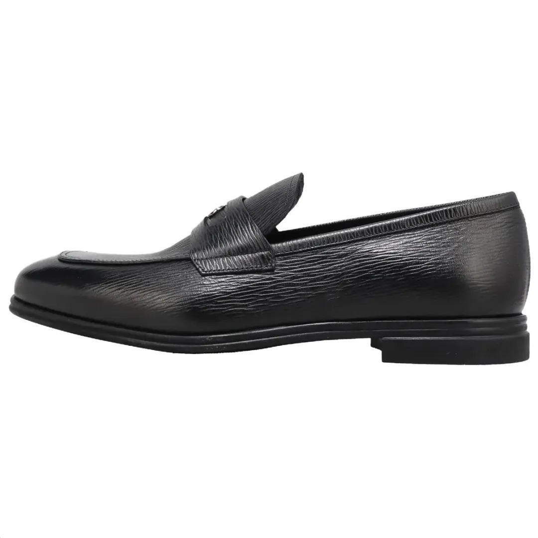 FERRAGAMO Gancini Casual Shoes Men's Black