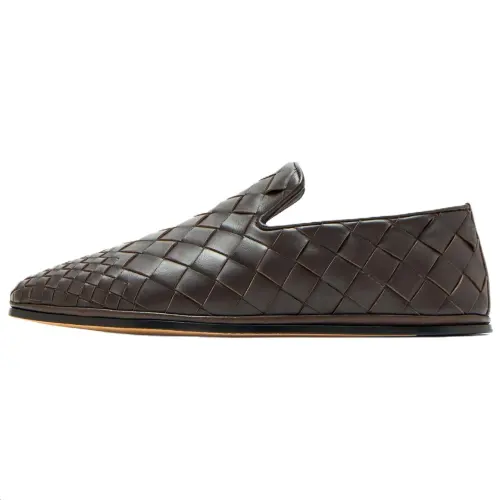 Bottega Veneta Sunday Leather Casual Shoes Men's Brown