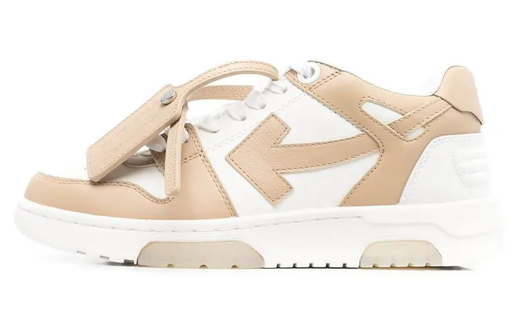 OFF WHITE Out Of Office Low Top Sneaker 'Tan White' Women's