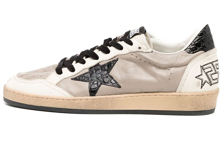 Мужские кеды Golden Goose Ball Star (коричнево-белые)