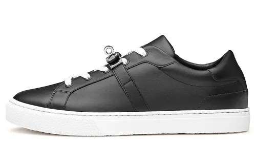 HERMES Day Collection Low top Stylish Skateboarding Shoes Men's Black