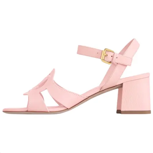 LOUIS VUITTON Isola Leather One Strap Sandals 5.5cm Women's Pink