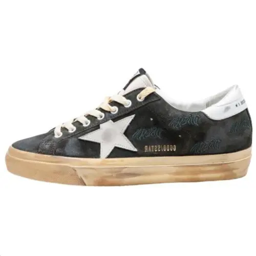 Golden Goose Super Star Suede Low top Skateboard Shoes Men's Black
