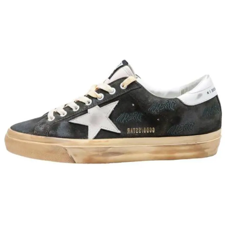 Golden Goose Super Star Suede Low top Skateboard Shoes Men's Black