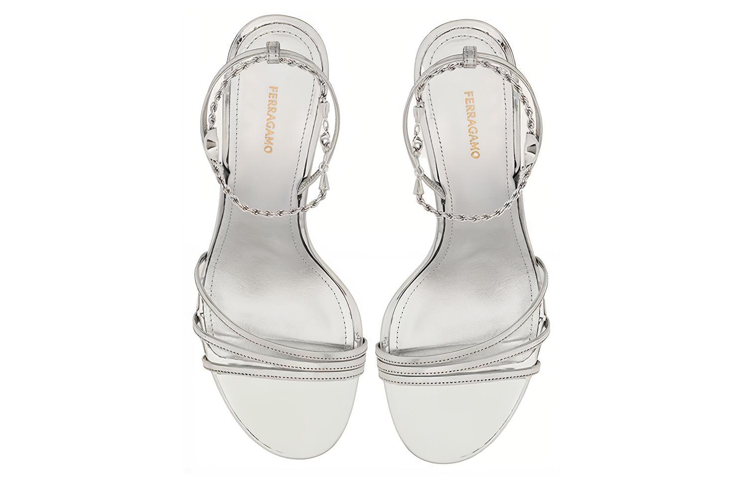 FERRAGAMO 70mm Patent Leather Strappy Sandals