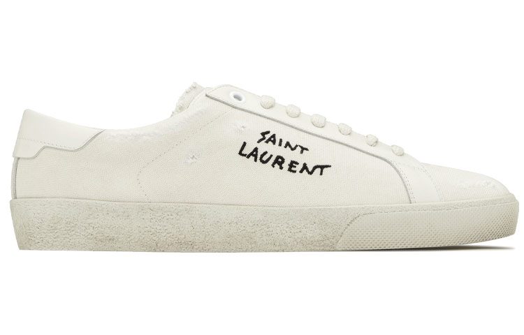 Saint Laurent Court logo-embroidered sneakers Women's