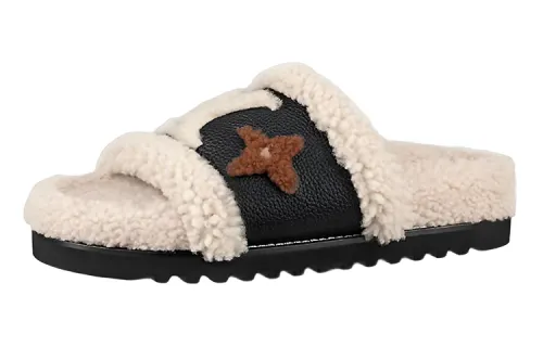 LOUIS VUITTON Paseo Comfort Quick Dry Slide Slippers Women's White