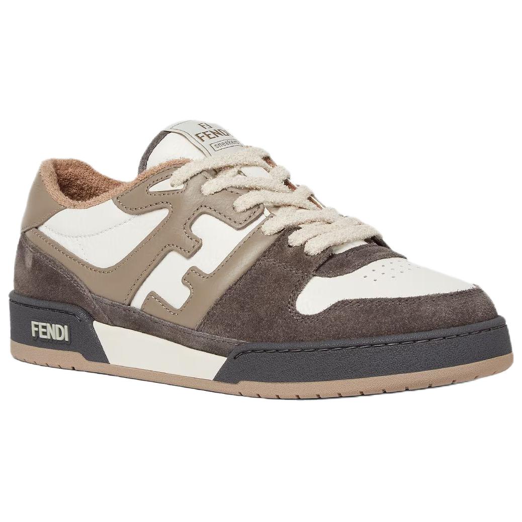 FENDI Match Low Top Suede 'Grey White'