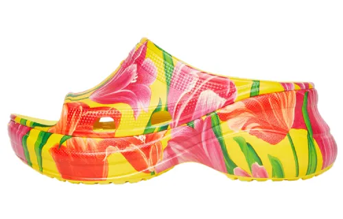 Balenciaga Pool Slide Sandals X Crocs 'Tulip Print Multi' Women's