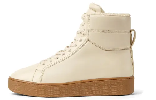 Bottega Veneta Quilt High top Stylish Skateboarding Shoes Men's Beige