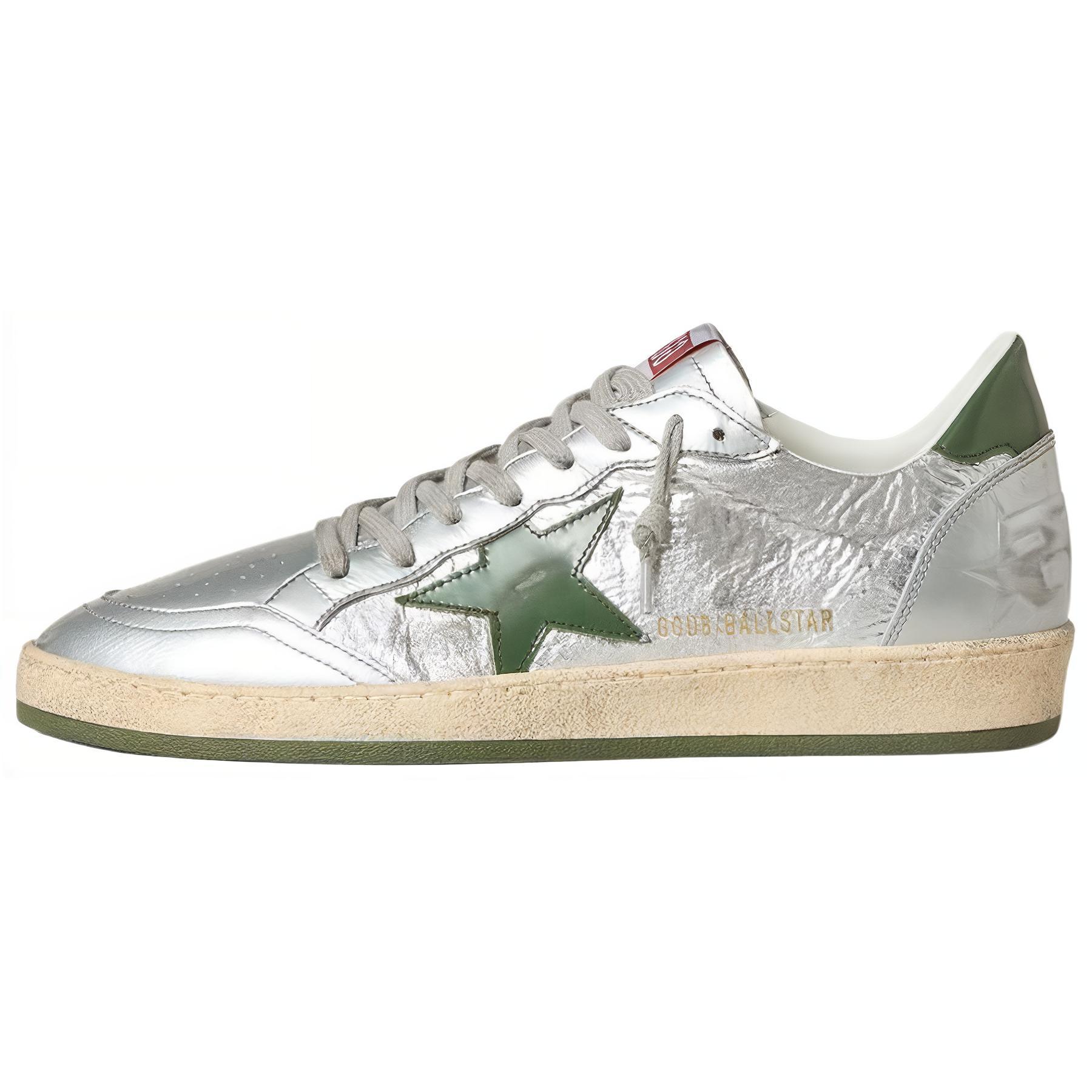 Кеды Golden Goose Ball Star (серебристый)