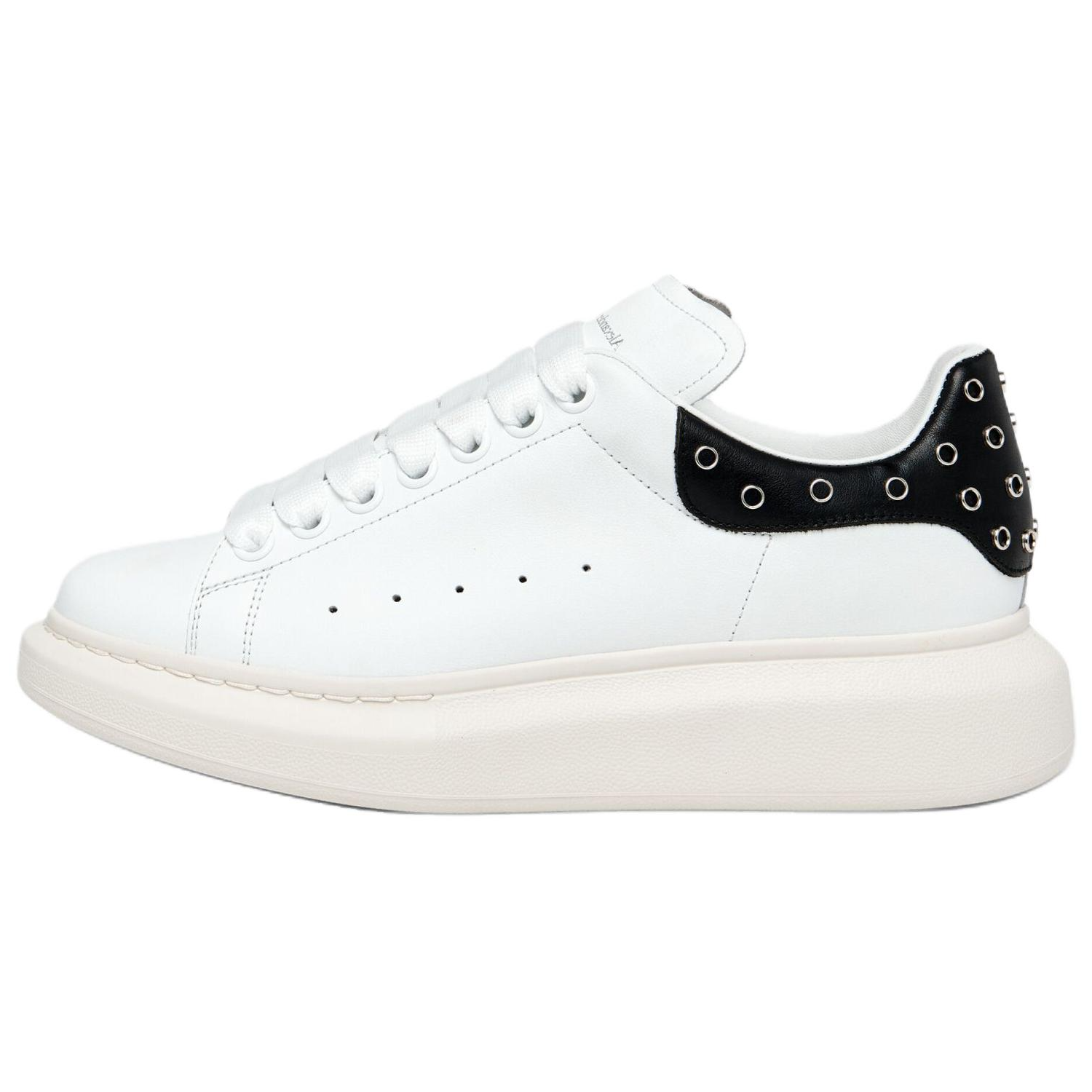 Женские кеды Alexander McQueen Oversized Sneaker (бело-черные)