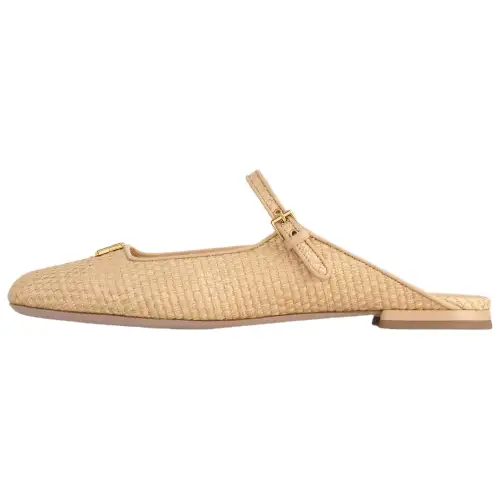 LOUIS VUITTON Swing Closed Toe Slippers Women's Beige