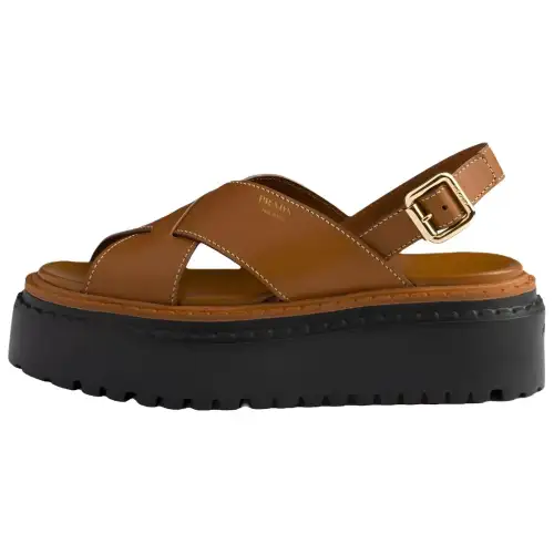 PRADA One Strap Sandals Women's Brown