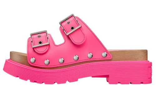 DIOR Diorquake Slide Slippers Women's Bright Pink