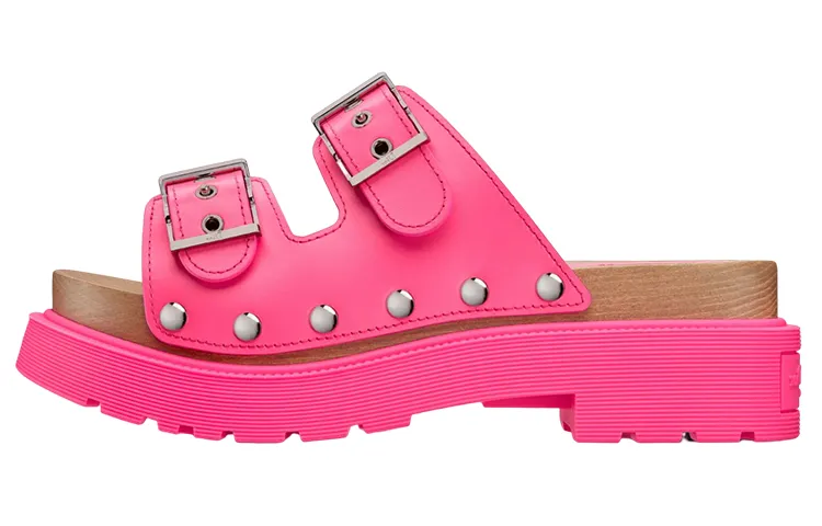DIOR Diorquake Slide Slippers Women's Bright Pink