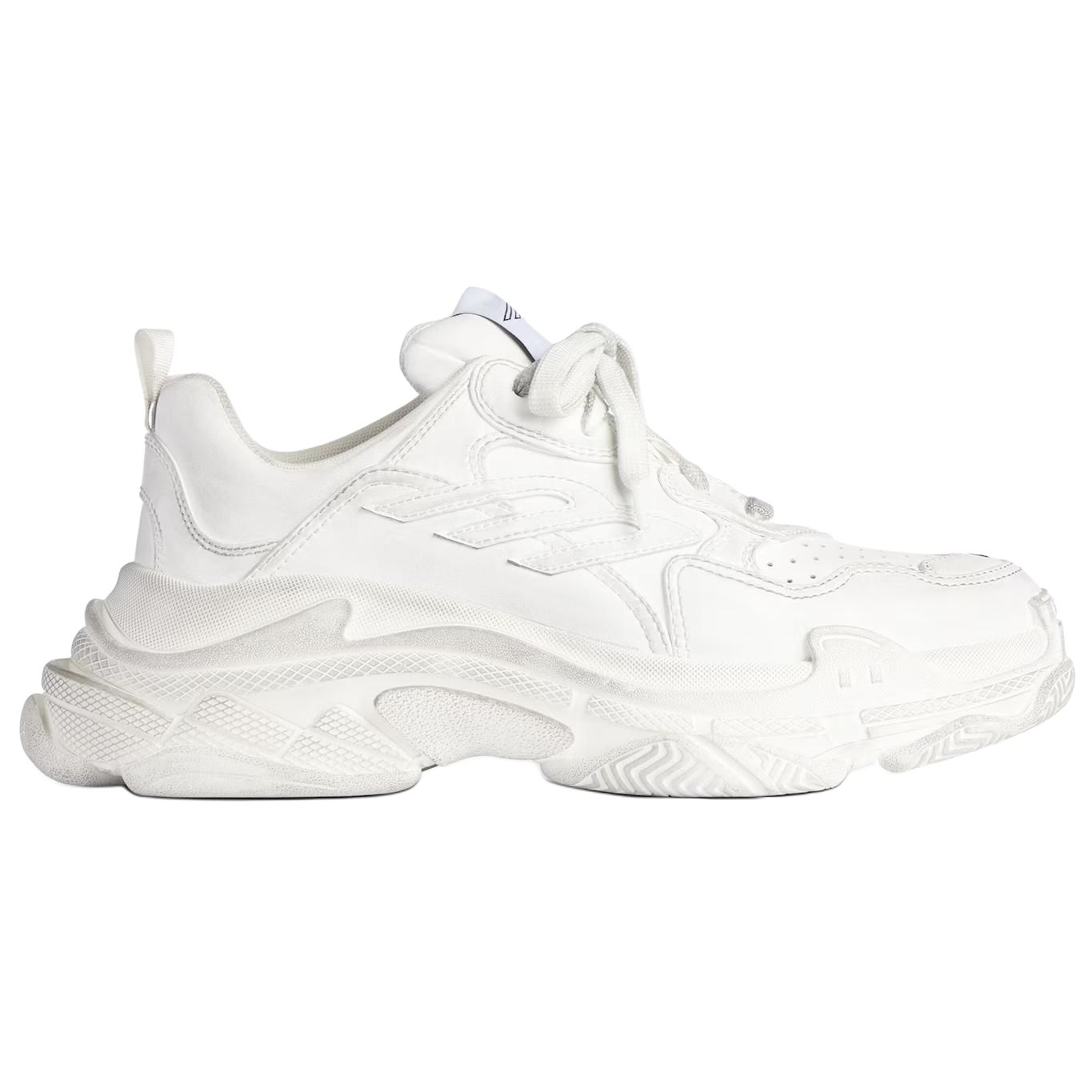 Balenciaga Triple S Sporty Low top Chunky Sneakers Men's White