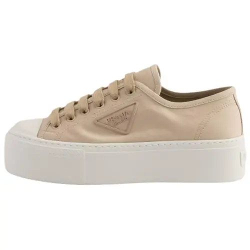 PRADA Low top Canvas Shoes Women's Umber