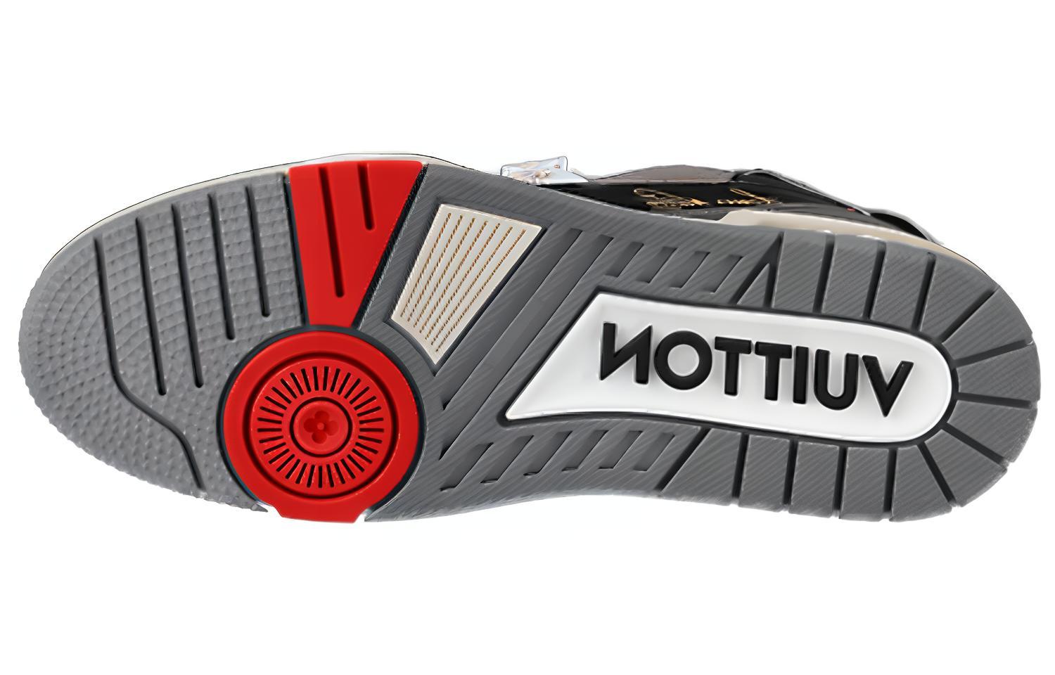 Мужские кеды Louis Vuitton LOUIS VUITTON Trainer (черно-красно-желтые) — фото 5